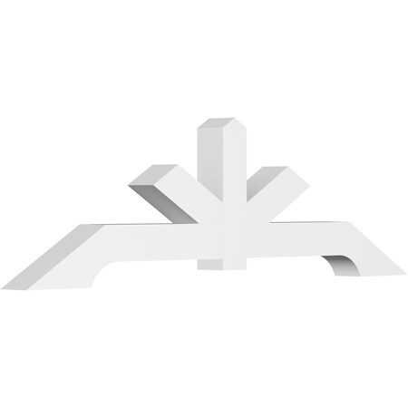 Ekena Millwork Vanguard Architectural Grade PVC Gable Bracket, 96"W x 28"H x 6"D x 6"F, 7/12 Pitch GBP096X28X0606VAN00